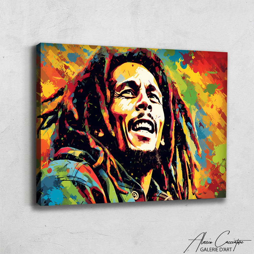 portrait peinture bob marley