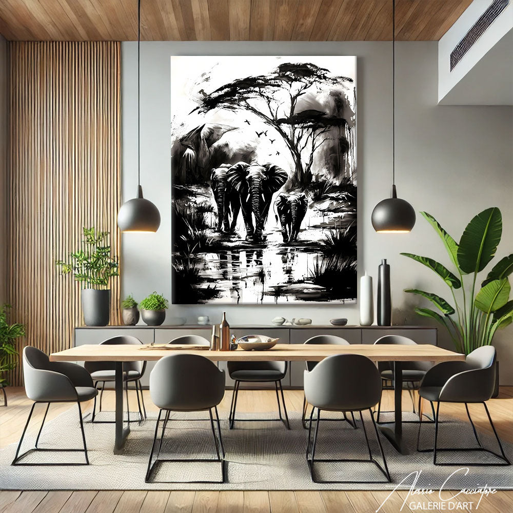 Tableau Afrique Noir Et Blanc