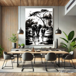 Tableau Afrique Noir Et Blanc