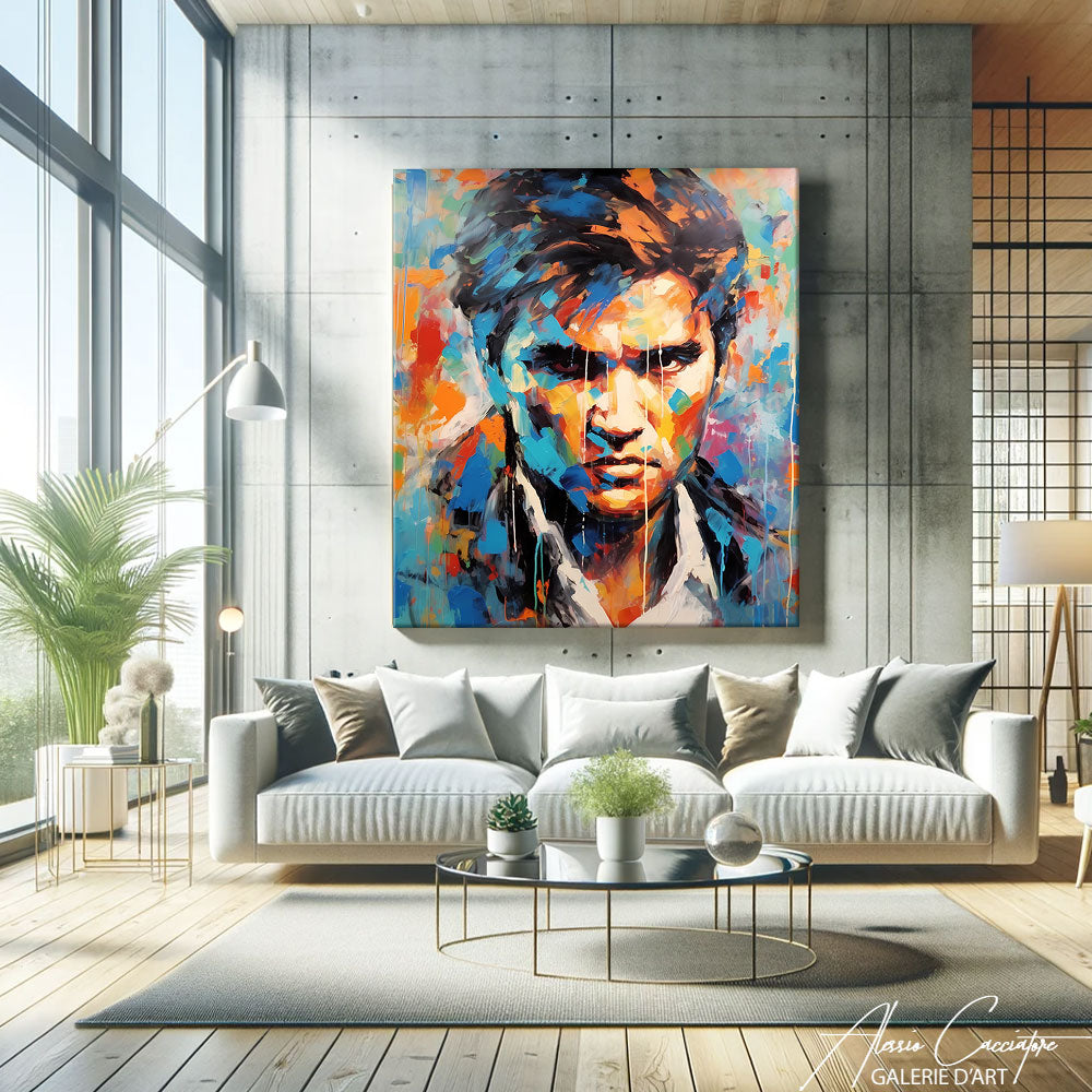 peinture elvis presley