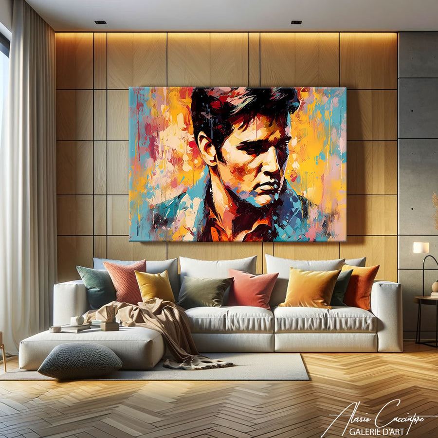 peinture elvis presley – mise en situation