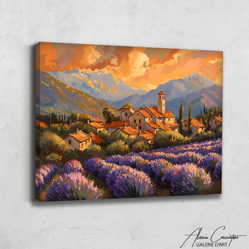 Tableau Peinture Huile Paysage Provence
