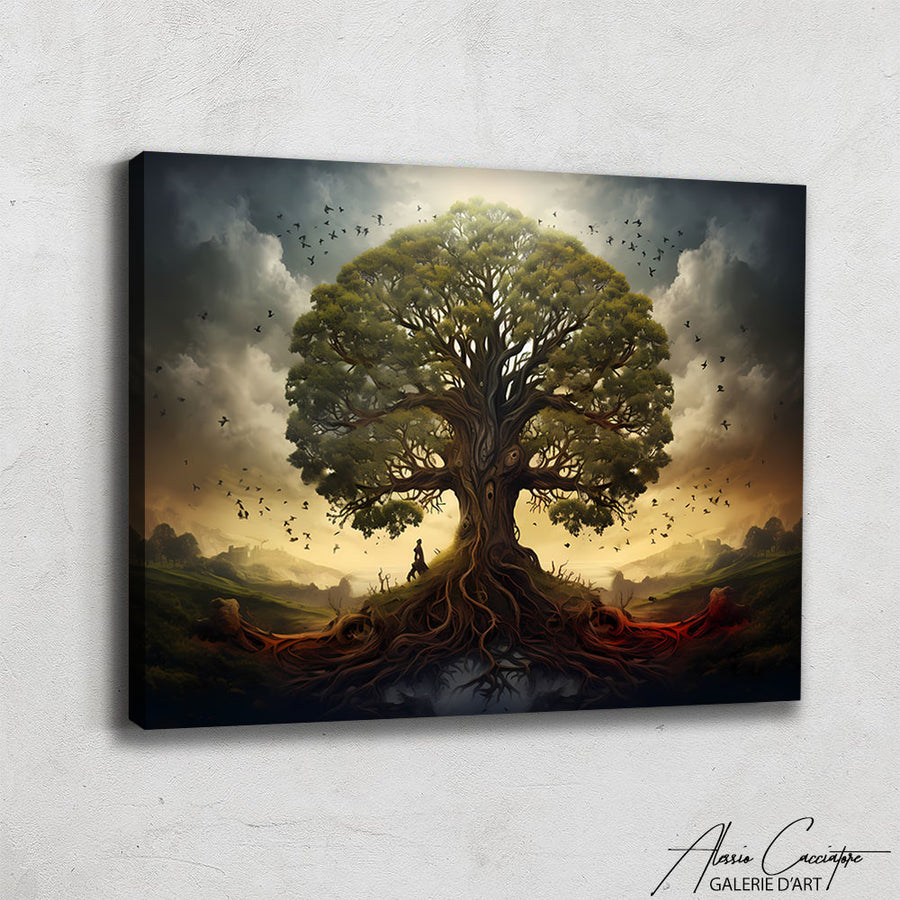 tableau toile arbre de vie – mise en situation