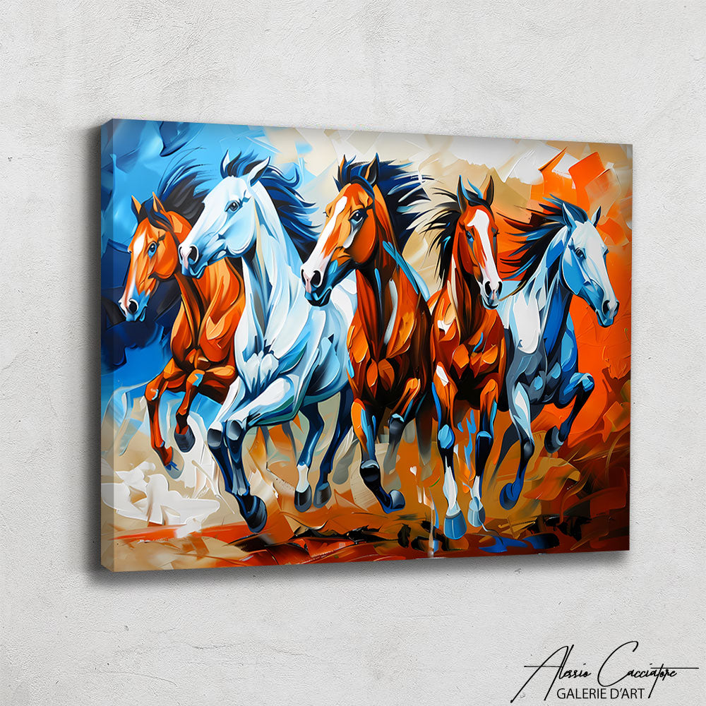 Toile Cheval Coloré