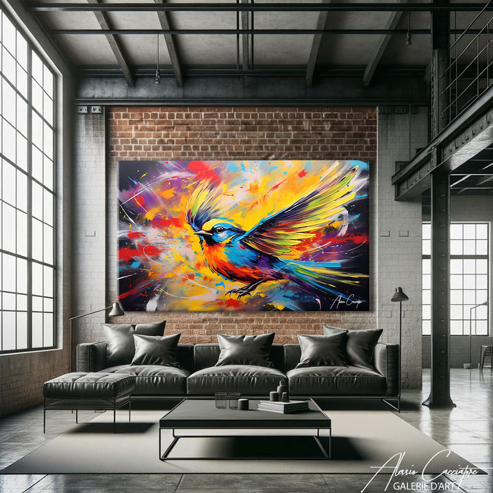 tableau mural oiseau