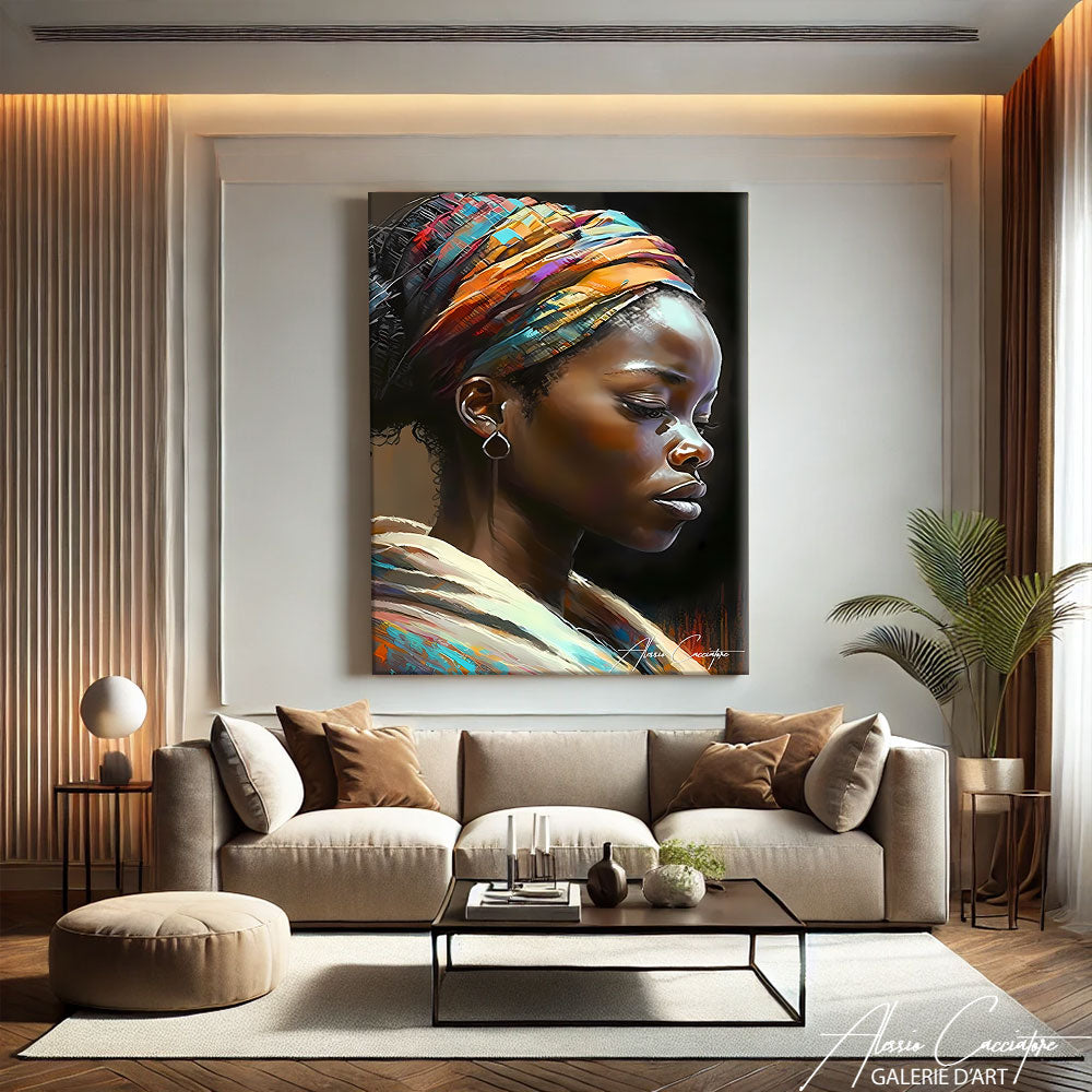 TABLEAU TÊTE AFRICAINE
