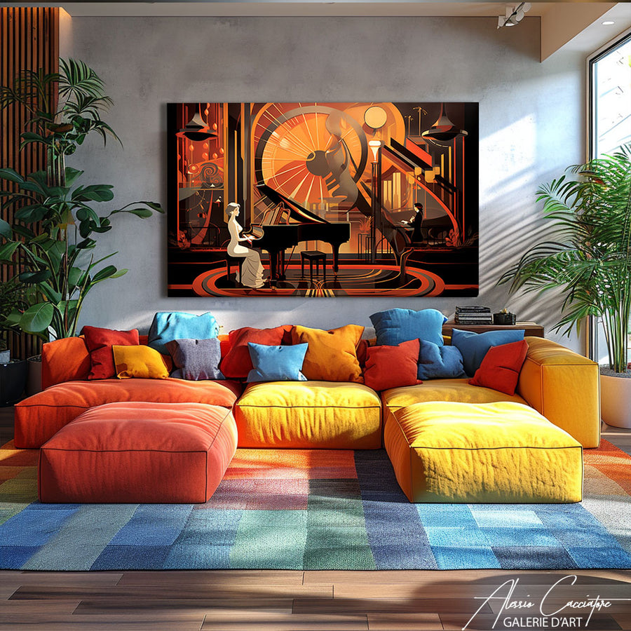 Tableau Art Deco XXL – mise en situation