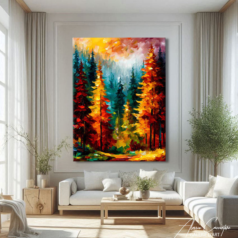 TABLEAU FORET DE PINS AlessioCacciatore – mise en situation