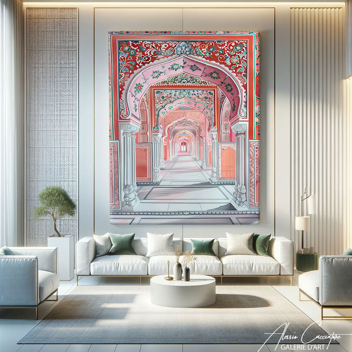 Tableau oriental porte