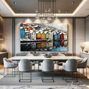 Tableau Paysage Montagne Neige