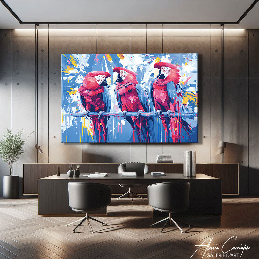 Tableau Perroquets Moderne