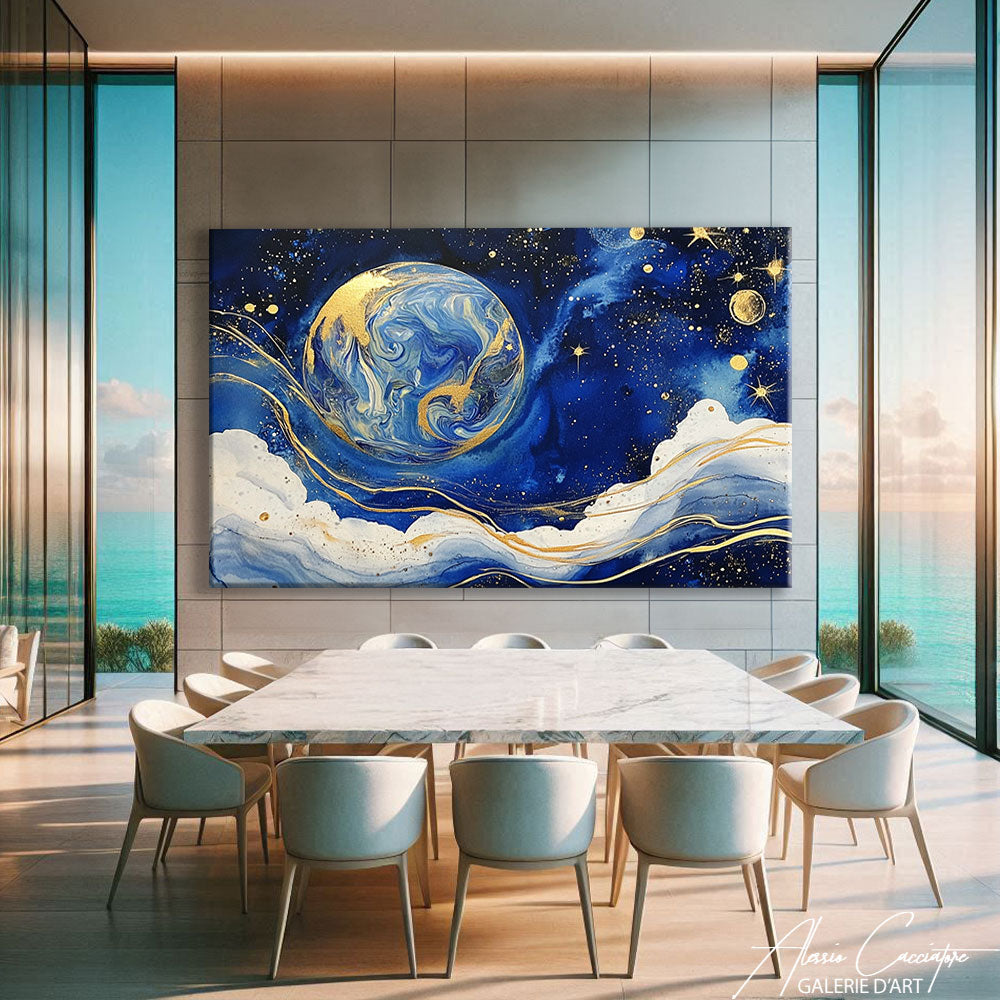 TABLEAU LUNE BLEU