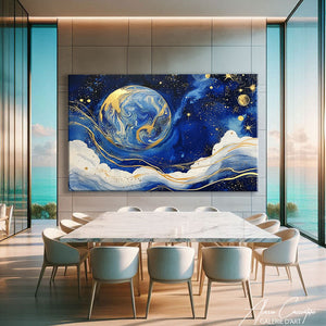 TABLEAU LUNE BLEU