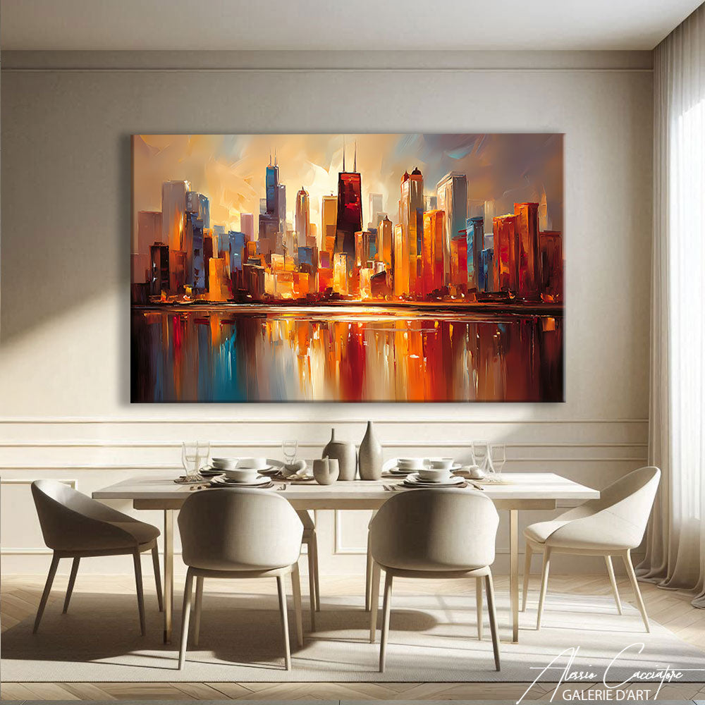 tableau coucher de soleil