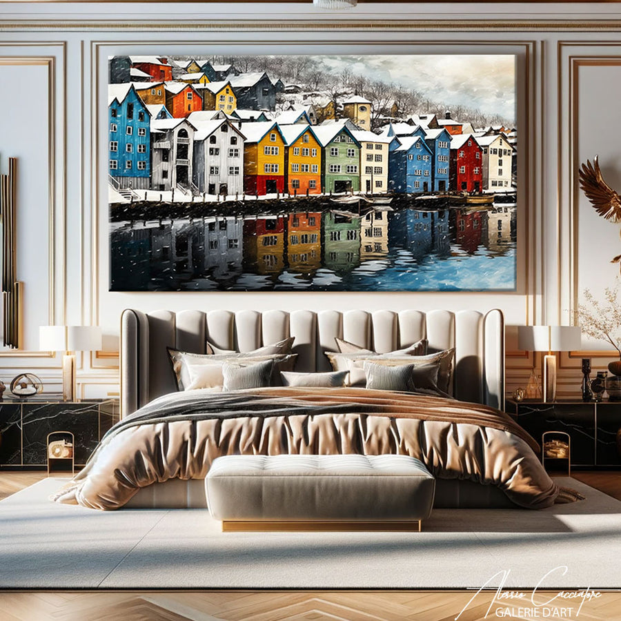 Tableau Paysage Enneigé – mise en situation