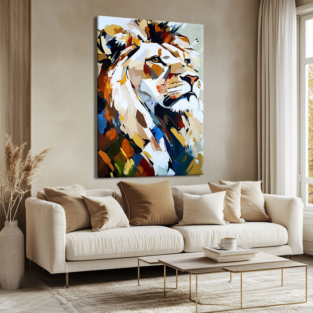 Peinture Lion et Lionne
