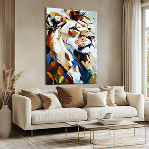 Peinture Lion et Lionne
