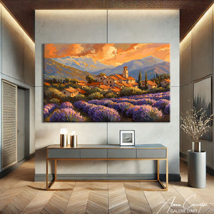 Tableau Peinture Huile Paysage Provence
