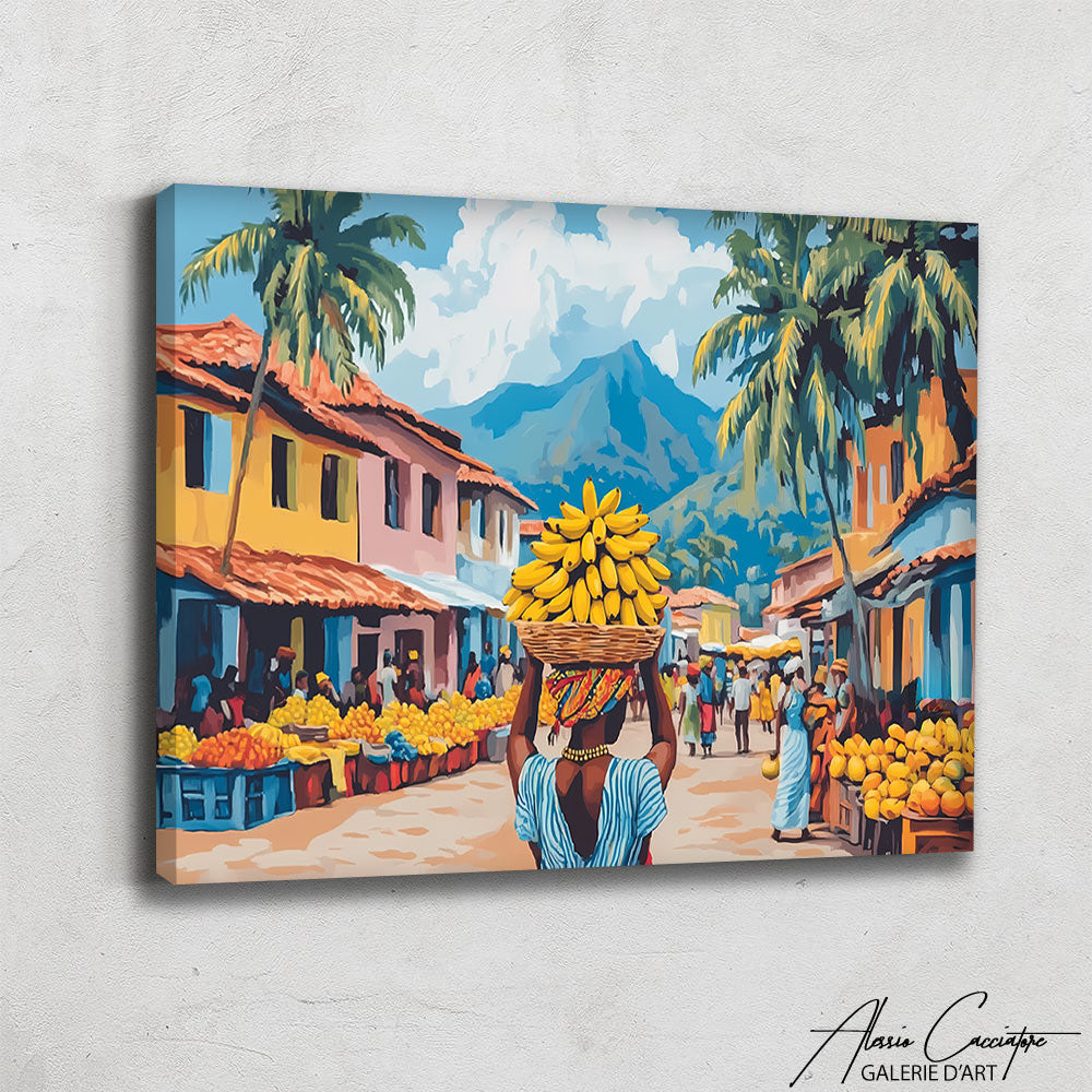 Tableau De Peinture Paysage Africain