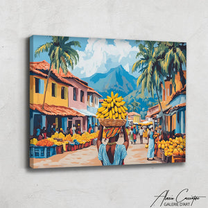 Tableau De Peinture Paysage Africain