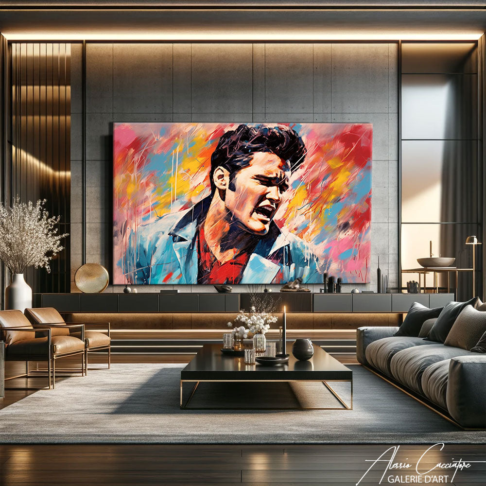 peinture elvis presley