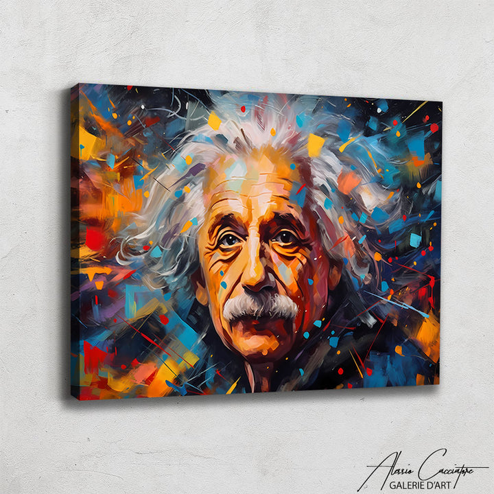 Peinture Albert Einstein