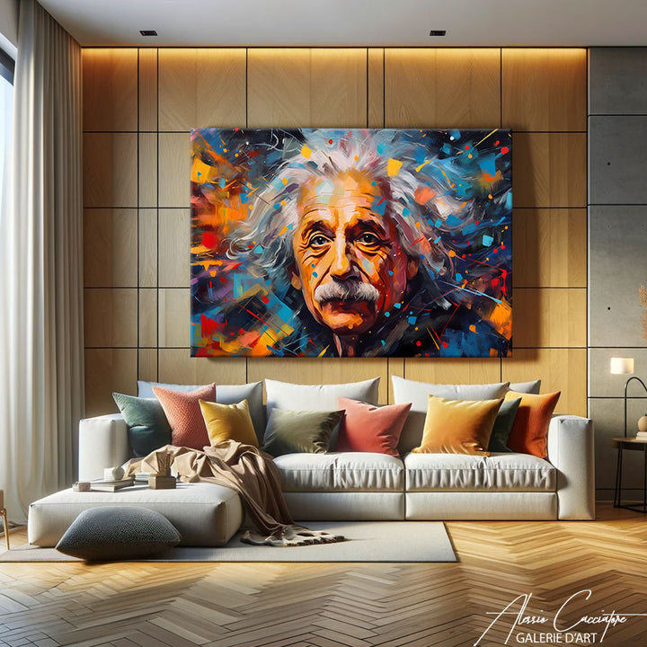 Peinture Albert Einstein