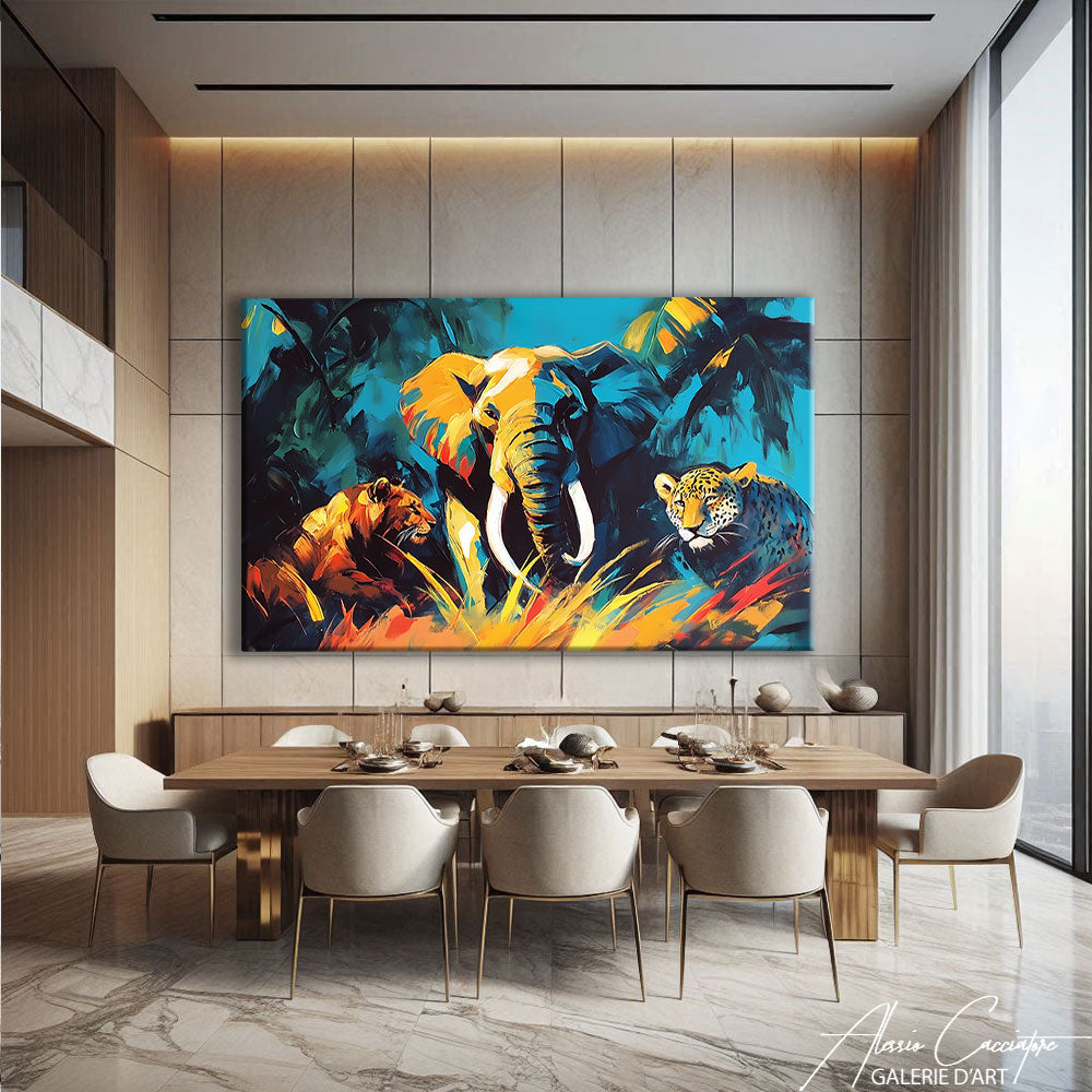 TABLEAU AFRIQUE BLEU