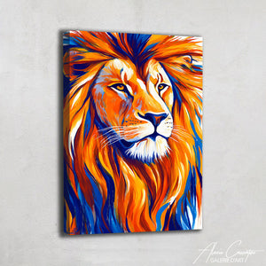 Tableau Tête de Lion Couleur