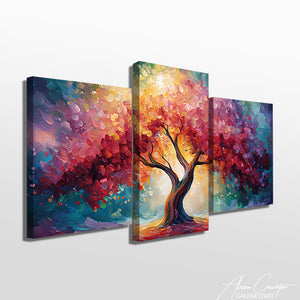 TABLEAU ARBRE DE VIE EN TRIPTYQUE