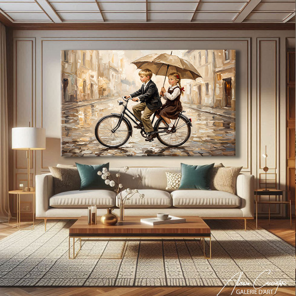 Peinture Couple Enfant