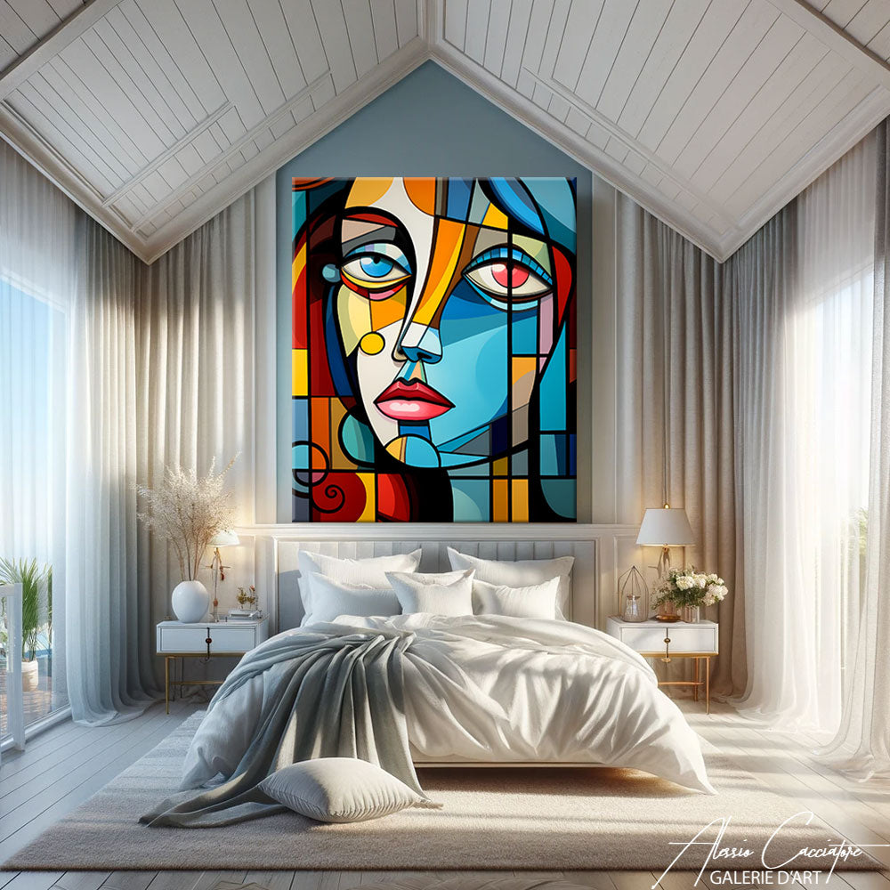 Peinture Visage Cubiste
