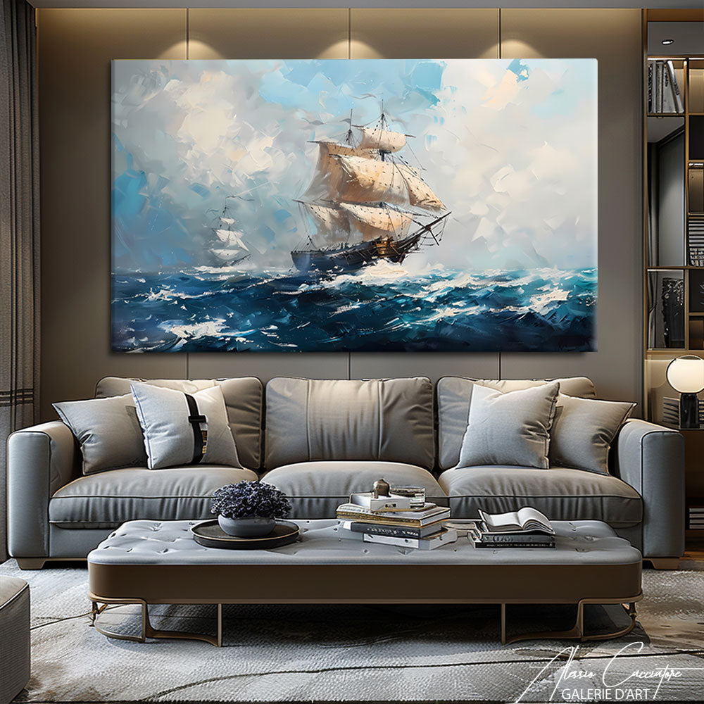 Tableau Peinture Bateau