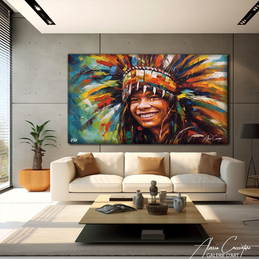 Peinture Indien D'Amérique – mise en situation