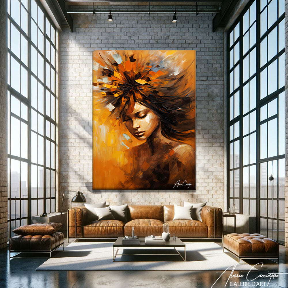 Tableau Visage Femme Moderne