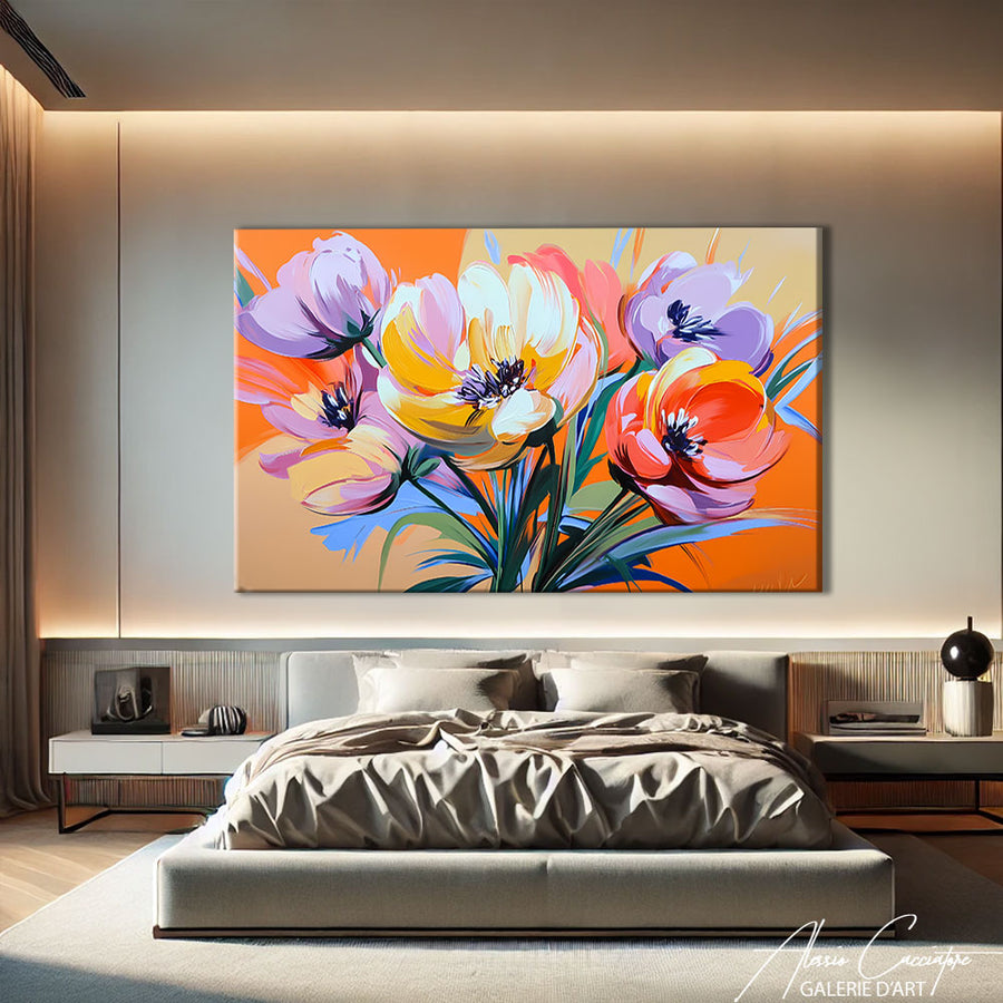Tableau Fleurs Acrylique – mise en situation