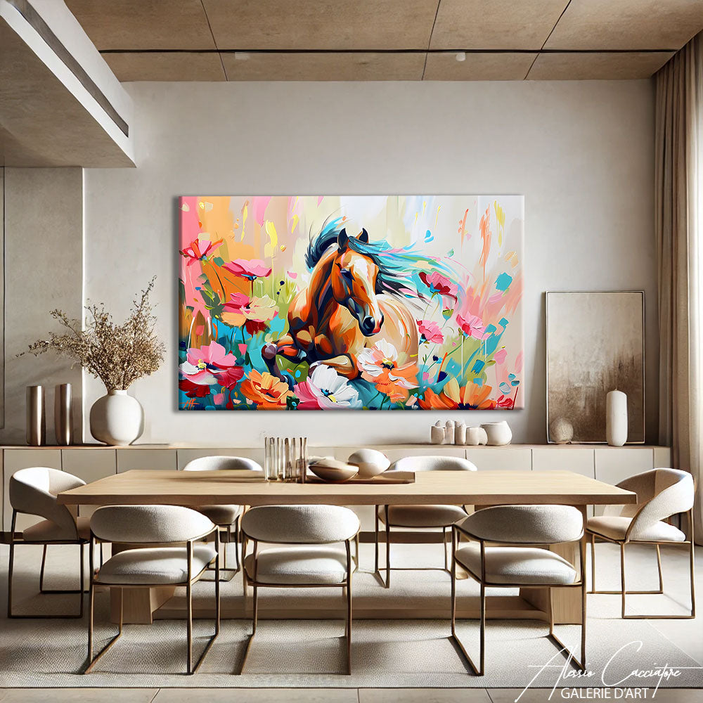 peinture cheval arabe 
