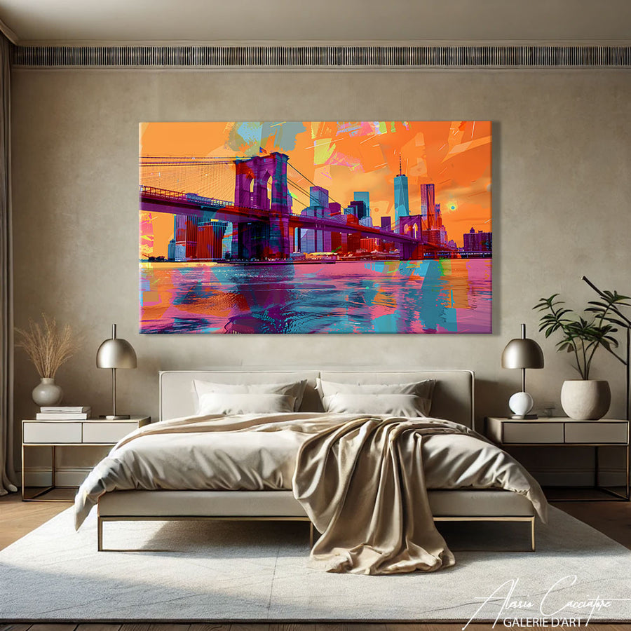 Peinture Pont de Brooklyn
 – mise en situation