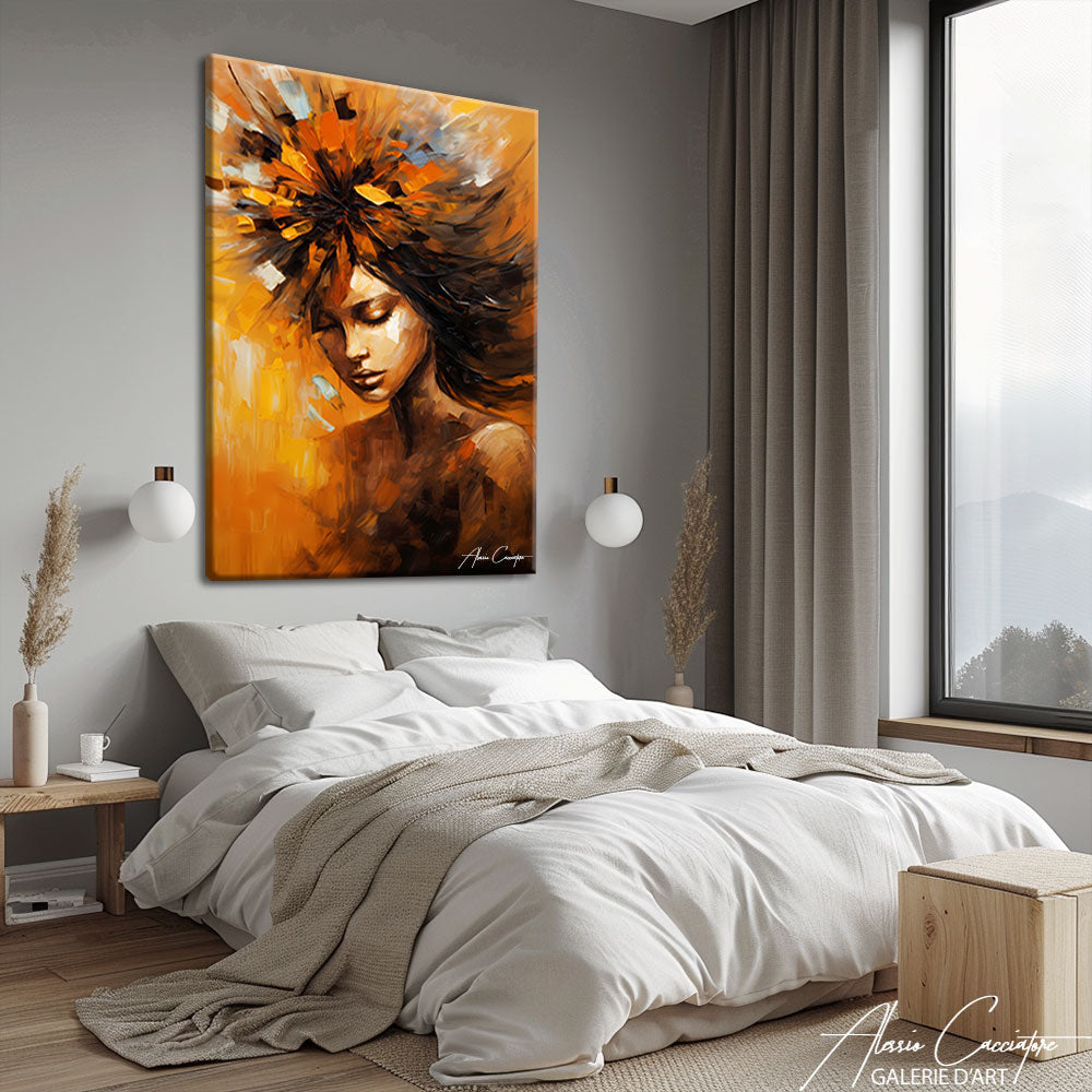 Tableau Visage Femme Abstrait 