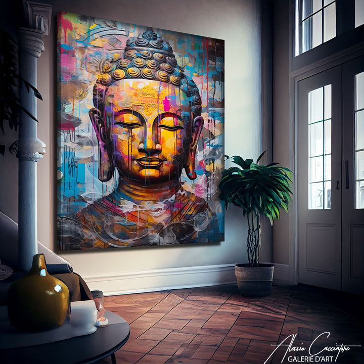 tableau peinture bouddha