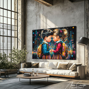 Peinture Abstraite Couple
