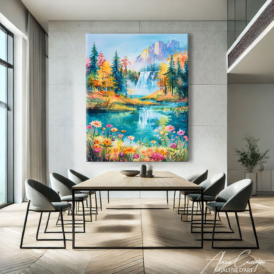 Tableau Décoration Montagne
 – mise en situation