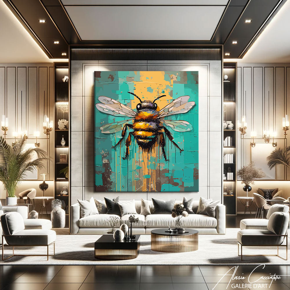 Tableau Peinture Abeille