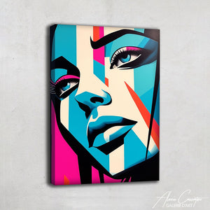 Peinture Pop Art Visage