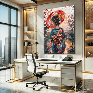 Tableau Japonais Abstrait