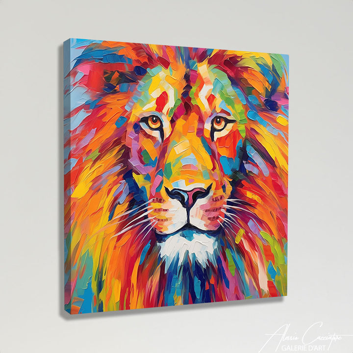 Peinture Tête de Lion Coloré