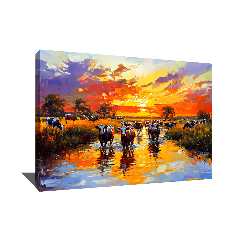 Tableau Avec Des Vaches