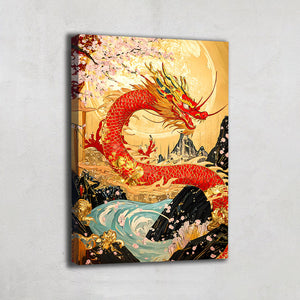 TABLEAU DRAGON ROUGE