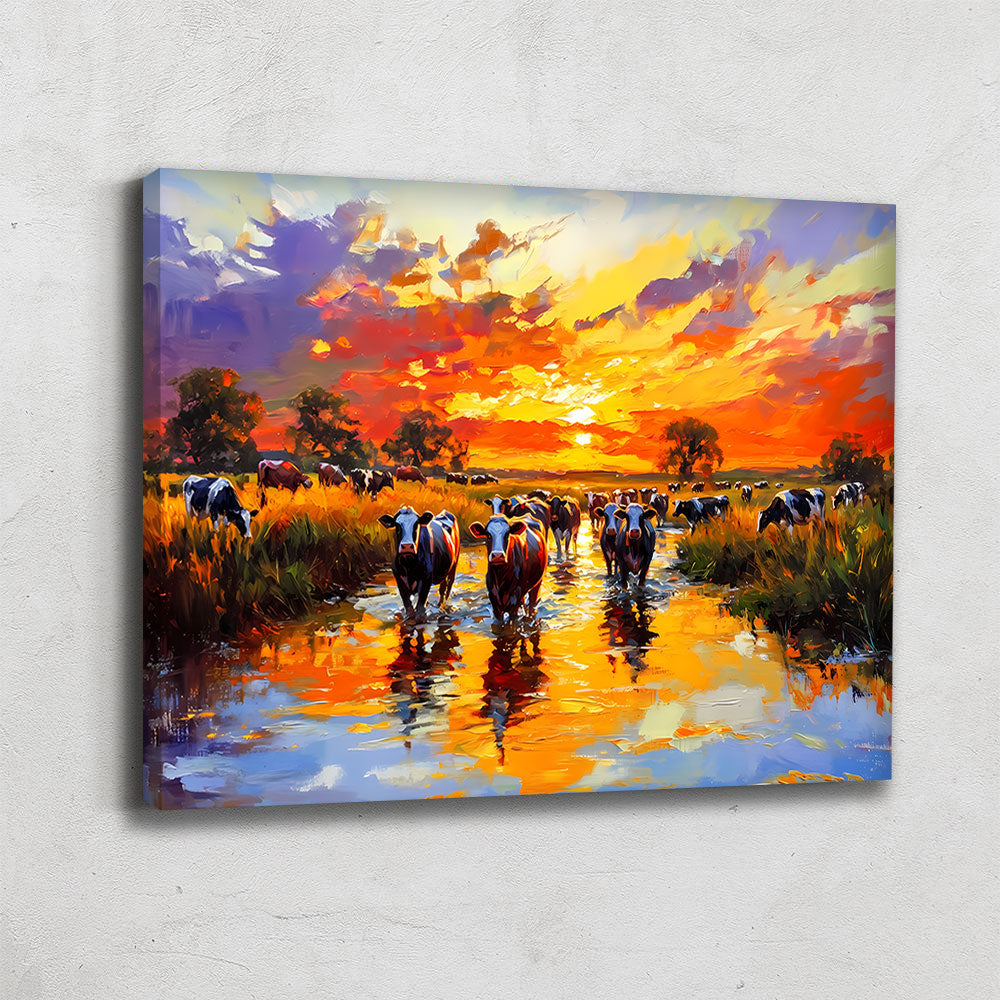 Tableau Avec Des Vaches