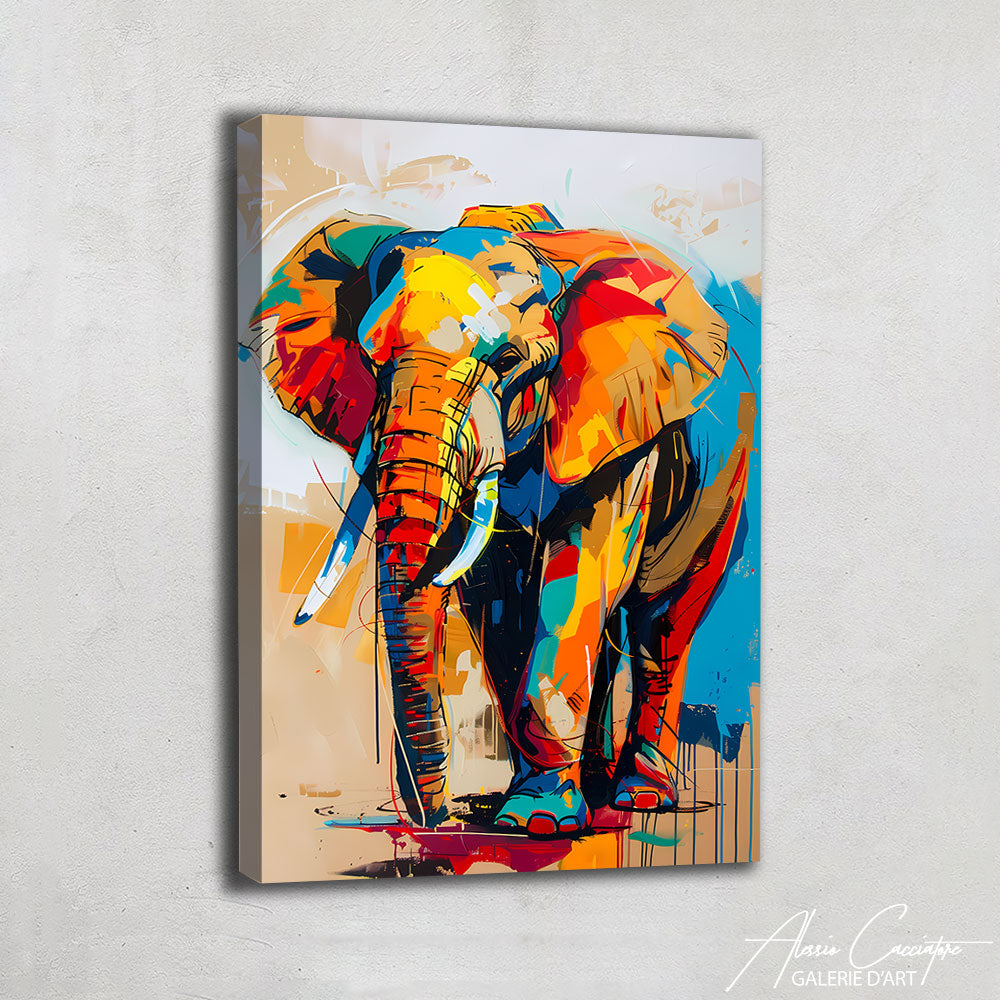 Peinture éléphant